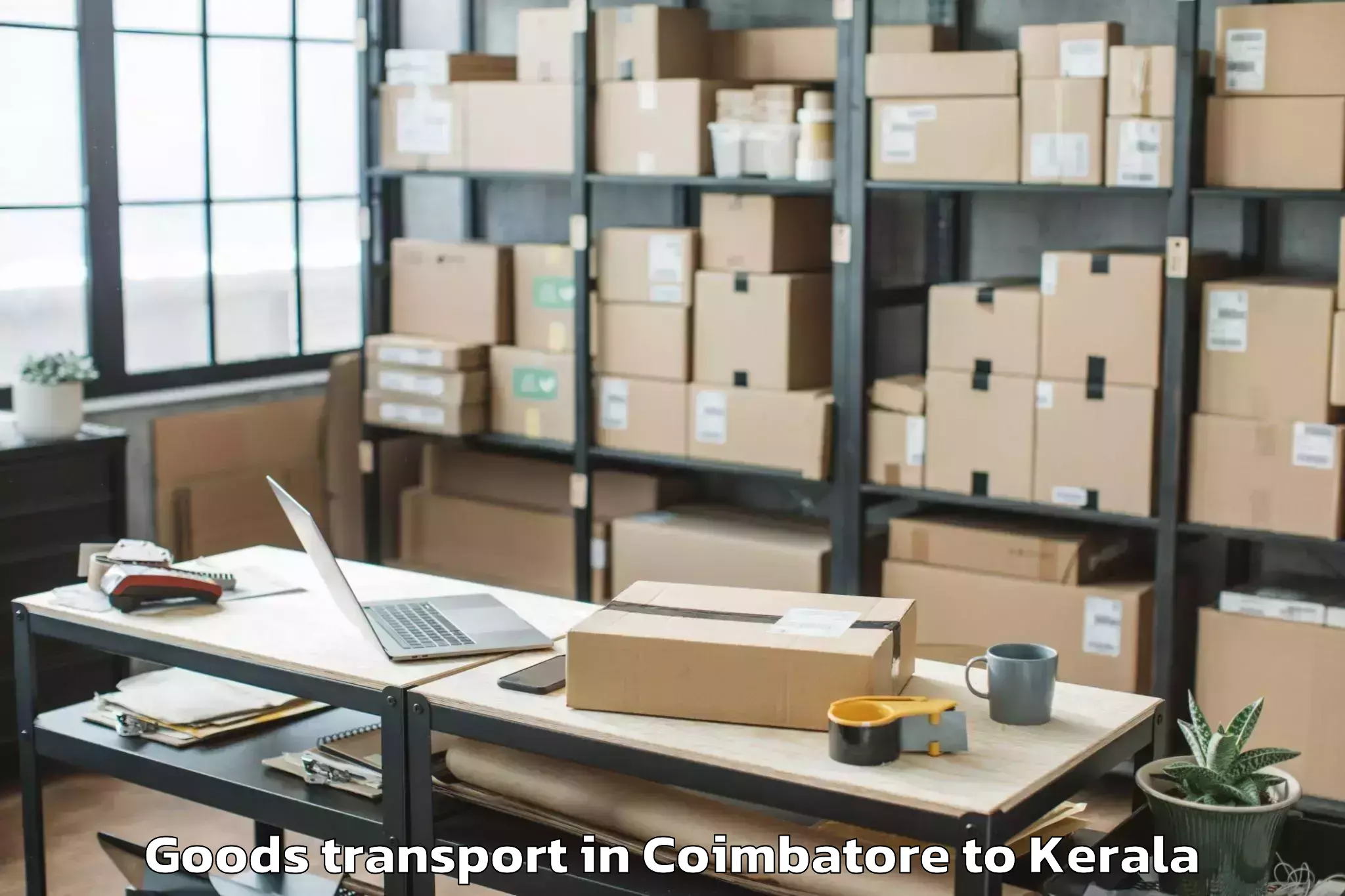 Easy Coimbatore to Ayoor Goods Transport Booking